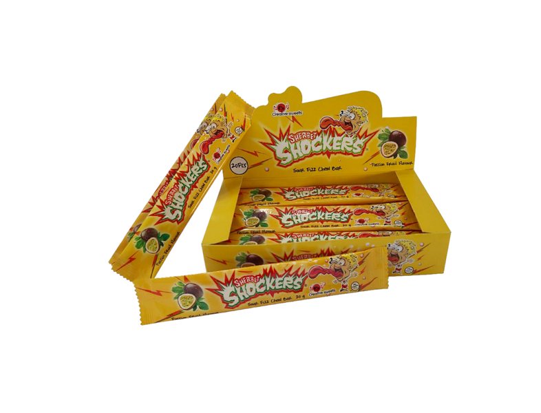 Sherbet Shockers Passion Fruit Flavour Pack of 20