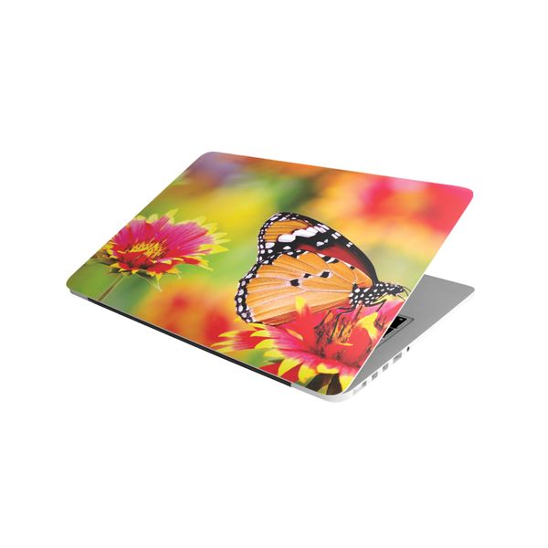 Laptop Skin/Sticker - Butterfly On Red Flower