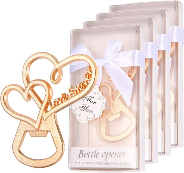 4 Piece Love Forever Bottle Openers for Wedding Favors to Guests Party Favors
