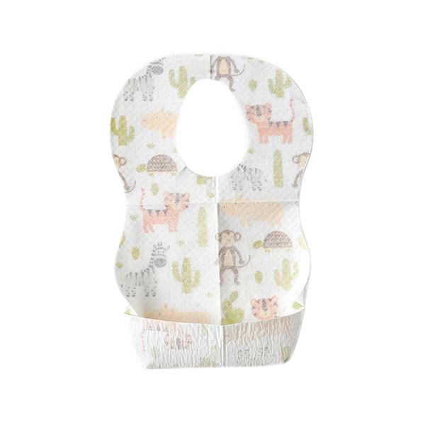 10 Pcs Baby Disposable Bibs Non-Woven Fabric Baby Toddler Bibs