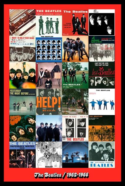 The Beatles Era - 1962-1966 Poster with Black Frame