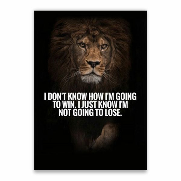 Lion Motivational Quote Poster - A1