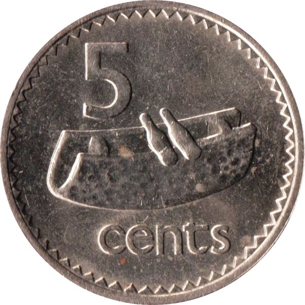 1975 Fiji 5 Cents Queen Elizabeth II