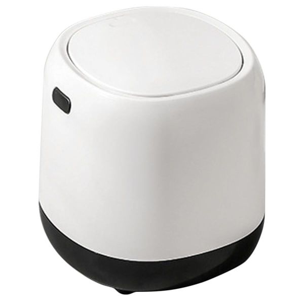 Press-top Lid Small Desktop Trash Can For Home Kitchen Office Countertop