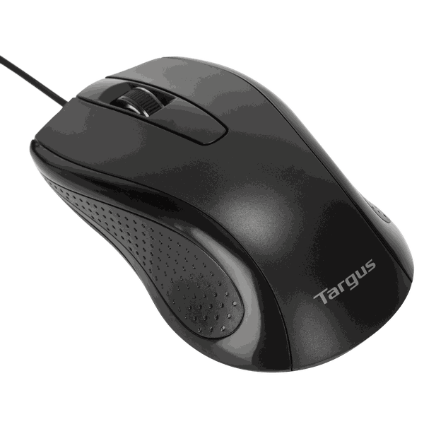 Targus Antimicrobial 3 Button USB-A Wired Mouse - Black