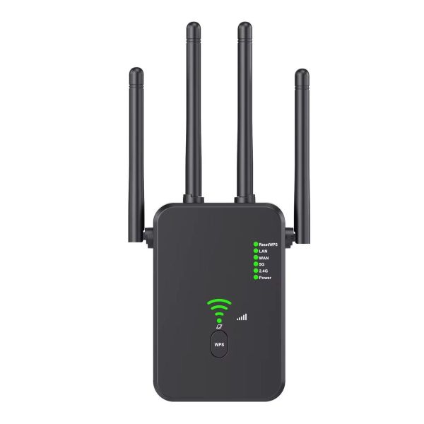 1200Mbps Super Fast WiFi Extender With 4 Antenna Dual Band 5G &amp; 2.4GBooster