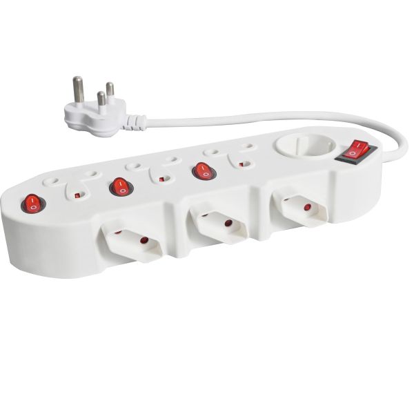 7 Ways Multi Socket-outlet SF-N07K with Main &amp; Individual Switches