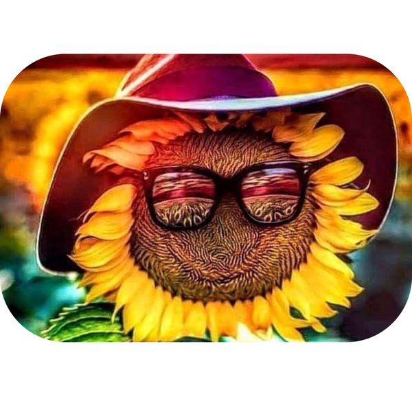 Sunflower Head Printed Mouse Pad