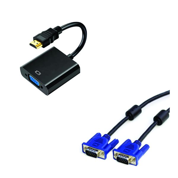 HDMI to VGA Adapter with VGA Cable - High-Resolution Video Converter