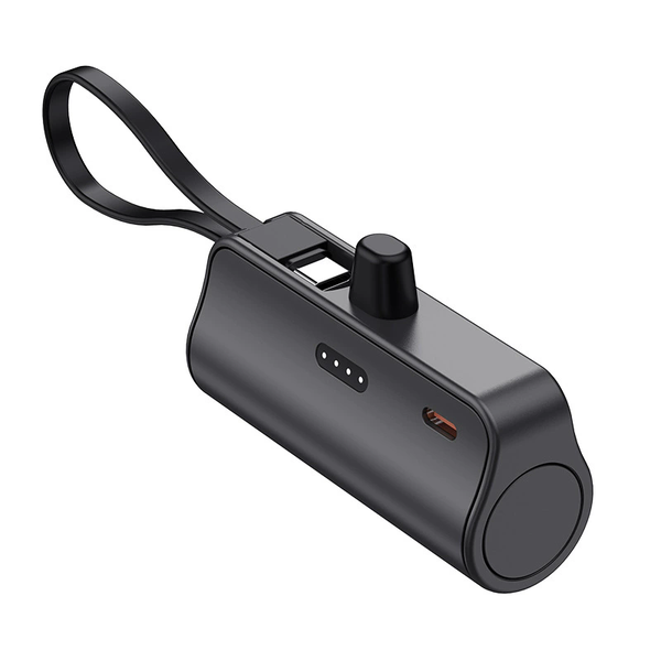 Redisson 5000mAH Mini Power Bank with Lightning Cable Built-In &amp;Type-C Port