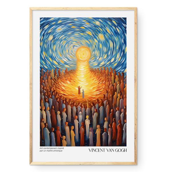 Cape Art Framed Canvas 1 Piece 40x60cm Vincent Van Gogh Cypress Landscape