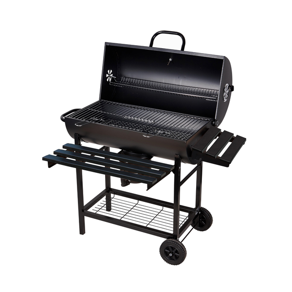 BraaiBoss 70cm Premium Charcoal Barrel Braai with Storage Shelves