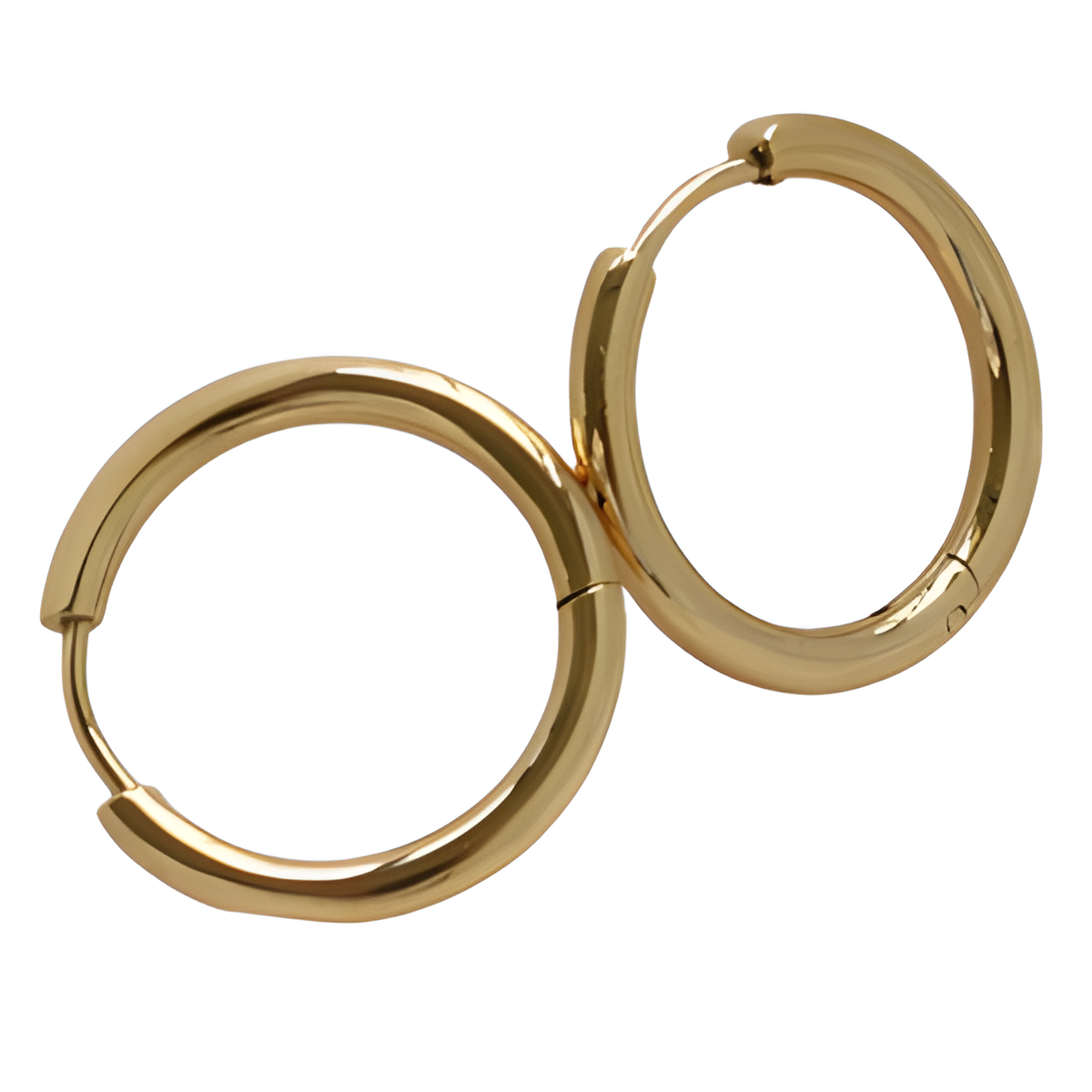 18k Gold Plated Simple Elegant Hoop Earrings | Shop Today. Get it ...