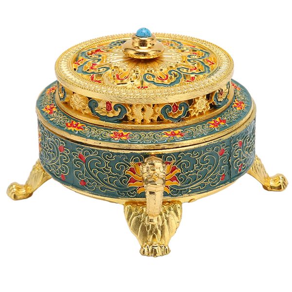 Blue Handcraft Incense Burner with Lid