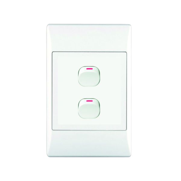 ACDC - 2-Lever 2-Way Switch 2x4 C/W White Cover Plate