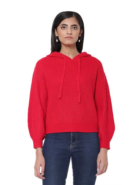 Brave Soul Knitted Sweatshirt with Hood