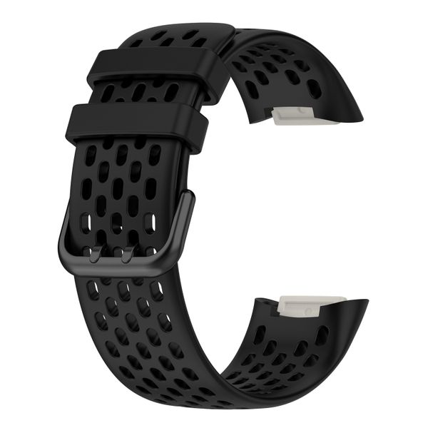 Silicone Sport Strap For Fitbit charge 5-Black