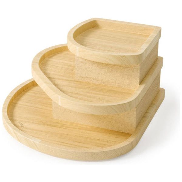 Umbra Cove 3-Tier Jewelry Storage Box Natural Wood/Linen