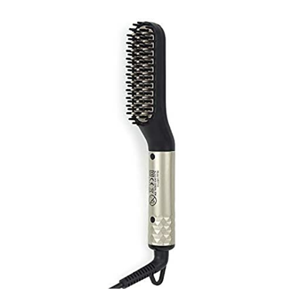 Rozia Portable 2-in-1 Anti Scold Ionic Hair Straightening Brush for Men