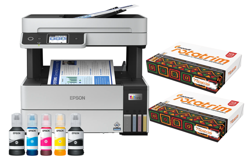 Epson L6490 4-in-1 Double-sided Printing Printer, with ADF + 2 x A4 Ream
