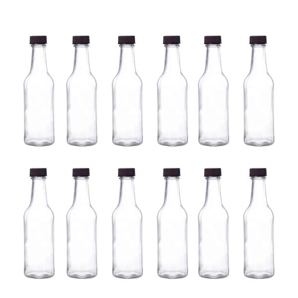 12 Pack Consol Glass Sauce Bottles 250ml with Screw Caps