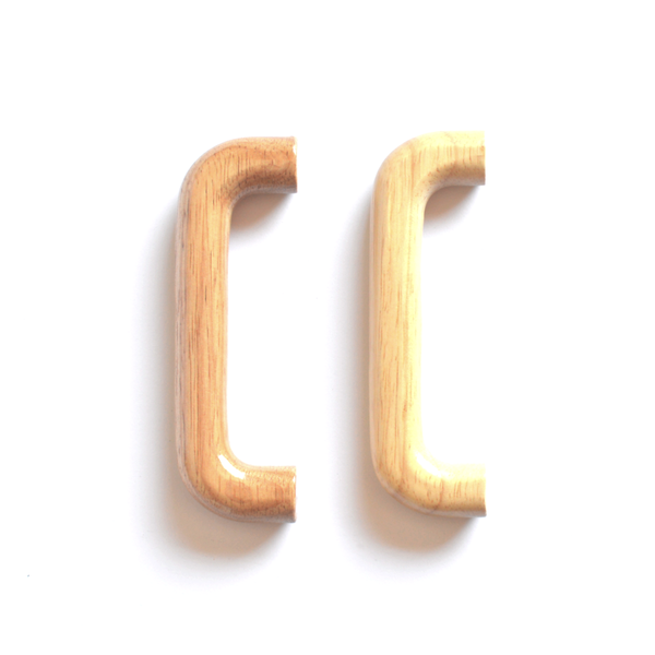 Project Solutions Wooden D Handle - 96mm Lacquered 2Pack