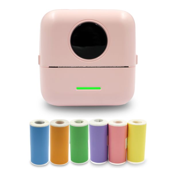 Uuname Portable Mini PhotoThermal Printer &amp; 6 Colorful Sticker Paper-X56SE