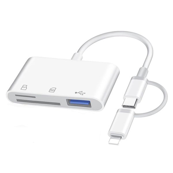 3 in 1 SD Card Reader Compatible for iPhone 15/14/13/12 iPad Camera