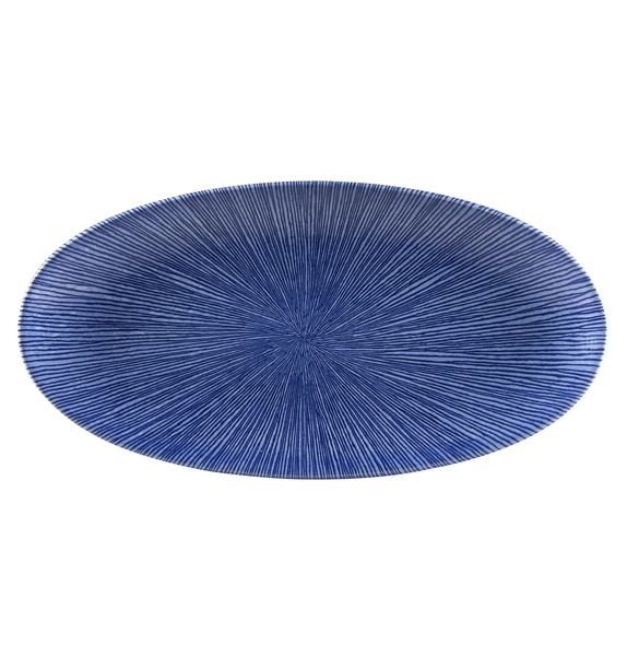 Studio Prints Agano Blue Oval Plate 29.9X15Cm image