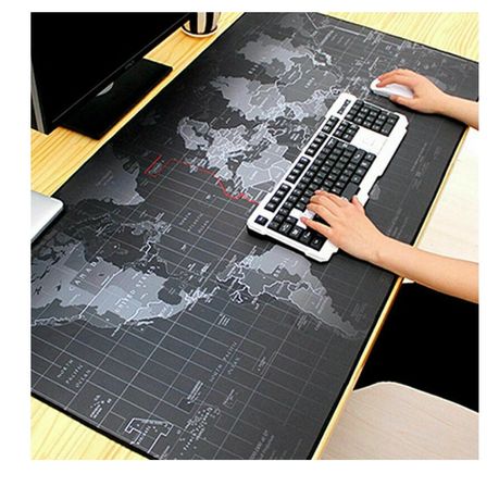 JB LUXX HD Printed Version XXL Gaming Mouse Pad - WORLD MAP