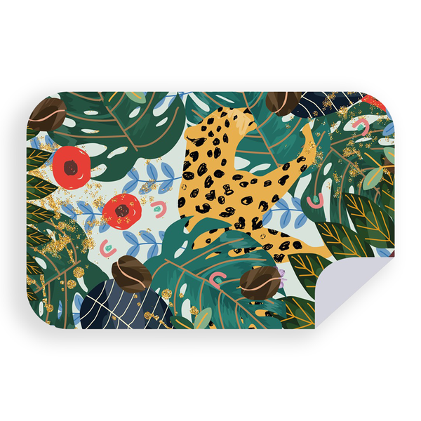 Bobums Microfibre XL Printed Towel - Jungle Leaves Leopard - PRXL3740