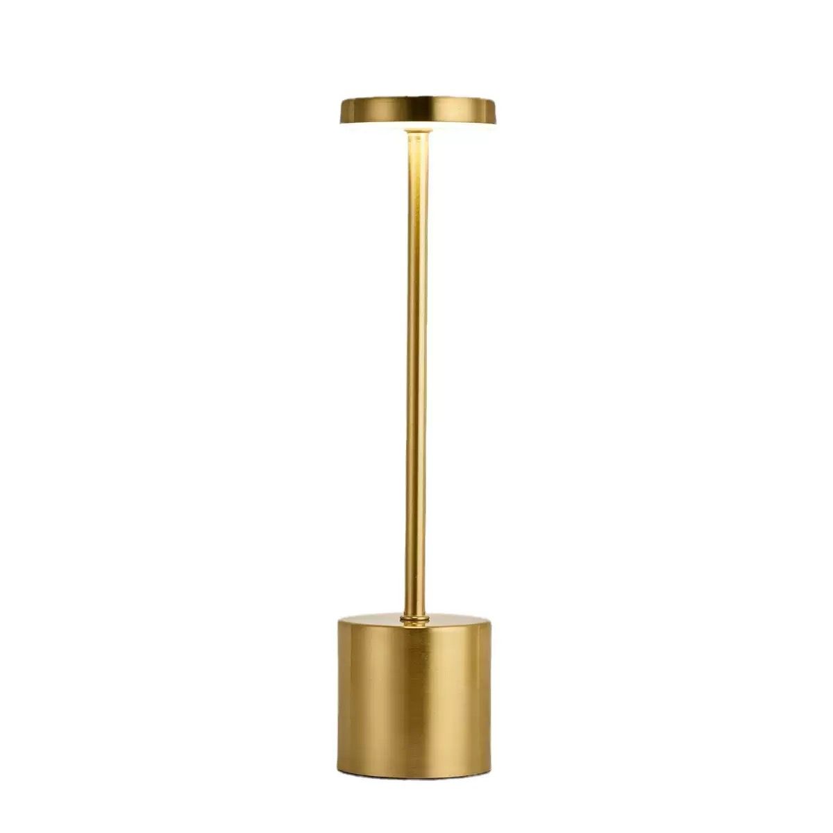 Gold Modern Cordless LED Table Lamp - Rechargeable 2000mAh Portable Light