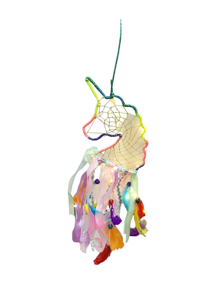 Led light unicorn dream catcher