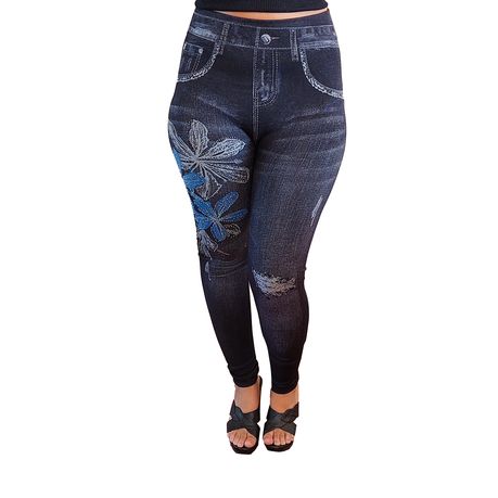 Black denim hotsell look leggings