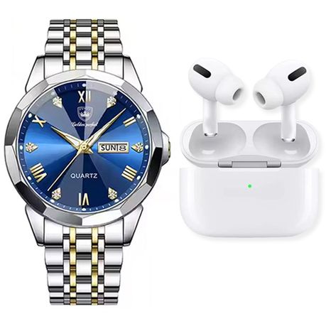 Stylish Men's Watch with Earphones - Ultimate Combo-Perfect Gift for Men Image