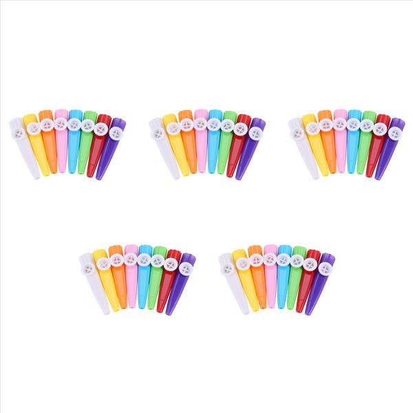 24 Pieces Plastic 8 Colorful Kazoo Musical Instrument For Guitar