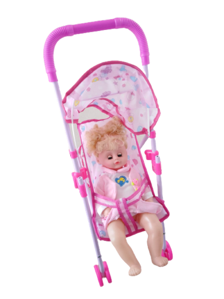 Lovely Baby Doll and Stroller Set