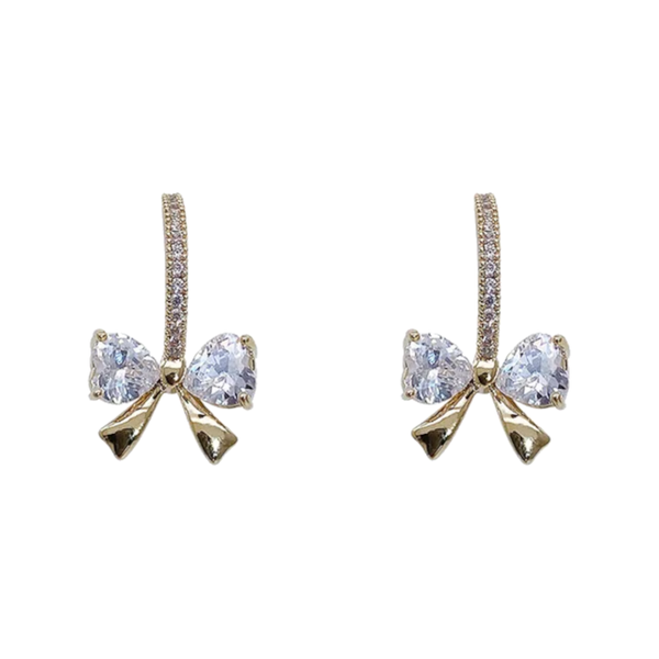 Kandy Rose- 18K Gold Plated Bow Earrings