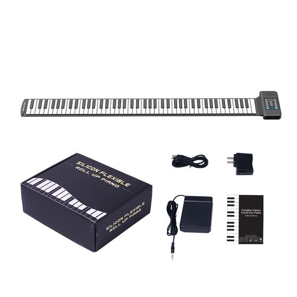 88 Keys Roll Up Piano, Soft Keyboard Piano Electronic Piano Hand Roll Piano