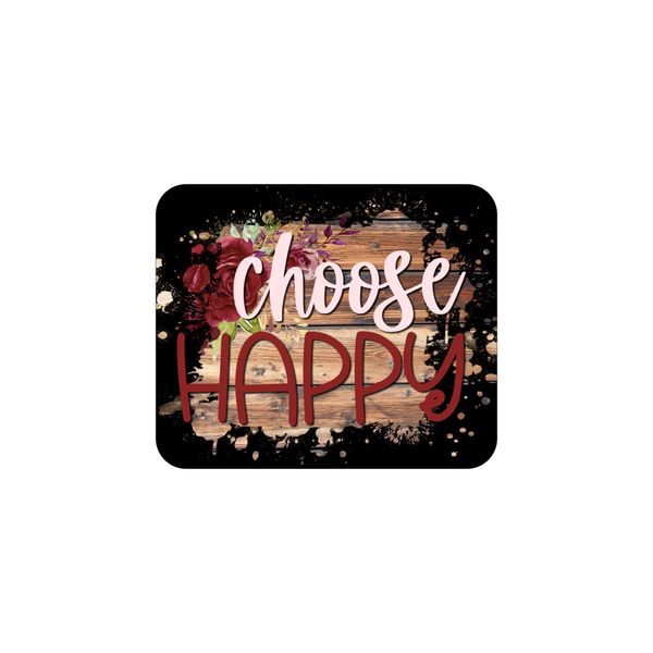 Mouse Pad - Choose Happy Black