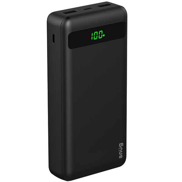 Snug 20 000mAh PD LED Dig2 Digital Display Power Bank - Black