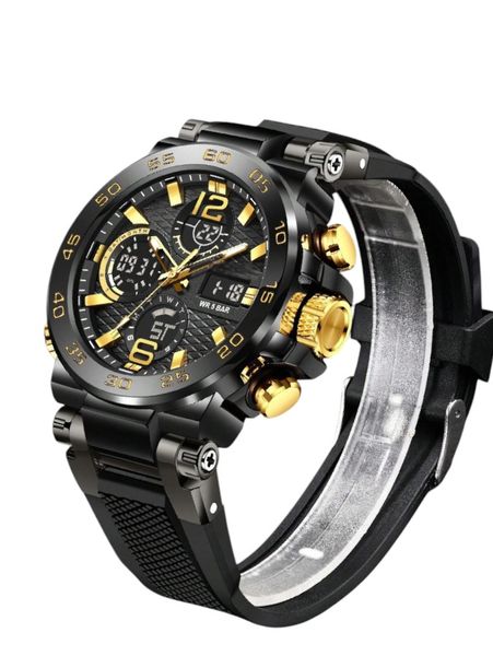 Men's Leisure Watch Multifunctional Dial - Black