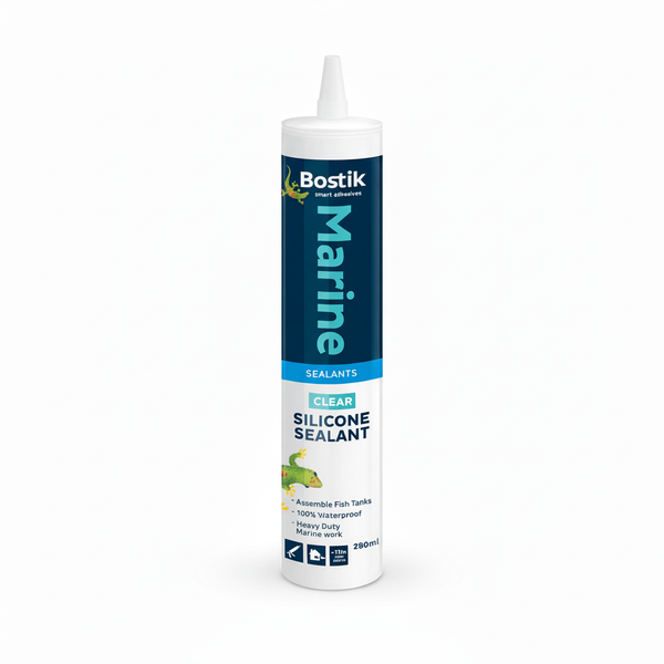 Bostik Clear Marine Silicone Sealant 280ml - Waterproof &amp; Flexible