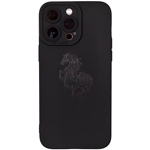 Black - Phone Case with a Horse Print - Iphone 14 Pro Max