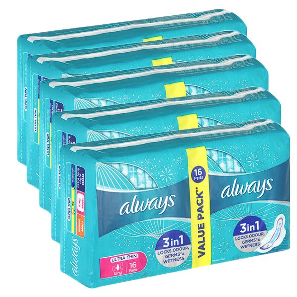 Always Ultra Long Pads - 5 x 16's