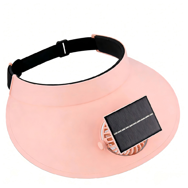 Solar Fan Sun Visor Hat - USB Rechargeable 3-Speed Cooling Cap for Golf