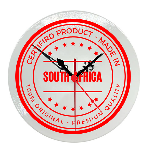 Katz Designs-White Ceramic Battery Powered Analogue Wall Clock-Certified SA