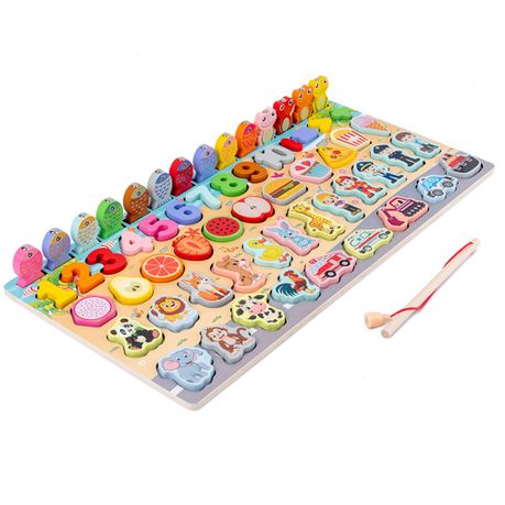 Montessori Educational Toys Letters Numbers Shapes Matching Image