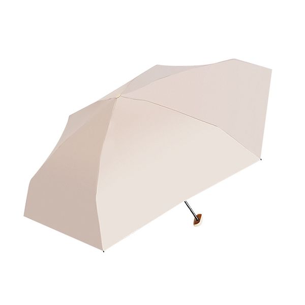 Mini Flat Folding Umbrella - Beige Variant - 1 Piece