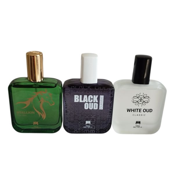 Black Oud, White Oud &amp; Stallion 40ml Perfumes (Set of 3)